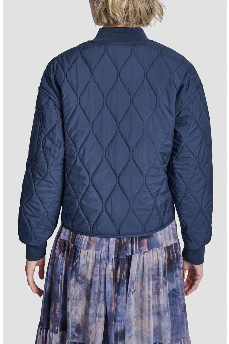 Quilted Bomber Jacket, Alternate, color, HUDSON BLUE