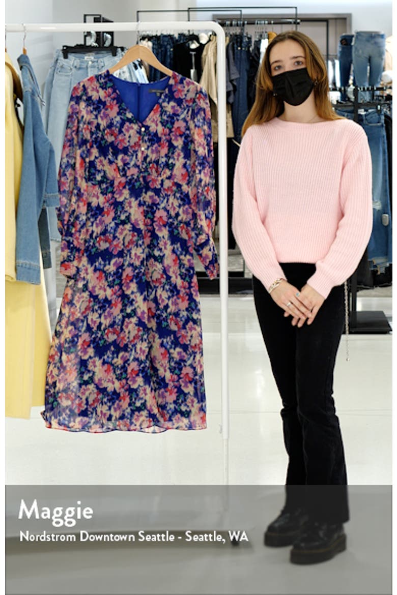 Floral Long Sleeve Midi Dress video