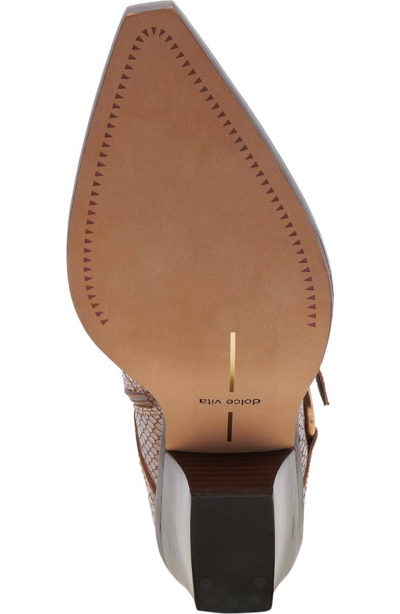 Dolce Vita Rave Pointed Toe Bootie, Alternate, color, Saddle Embossed Leather