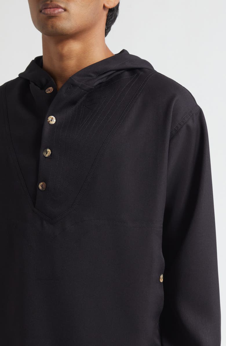 KIKO KOSTADINOV Slatina Henley Hoodie, Alternate, color, 