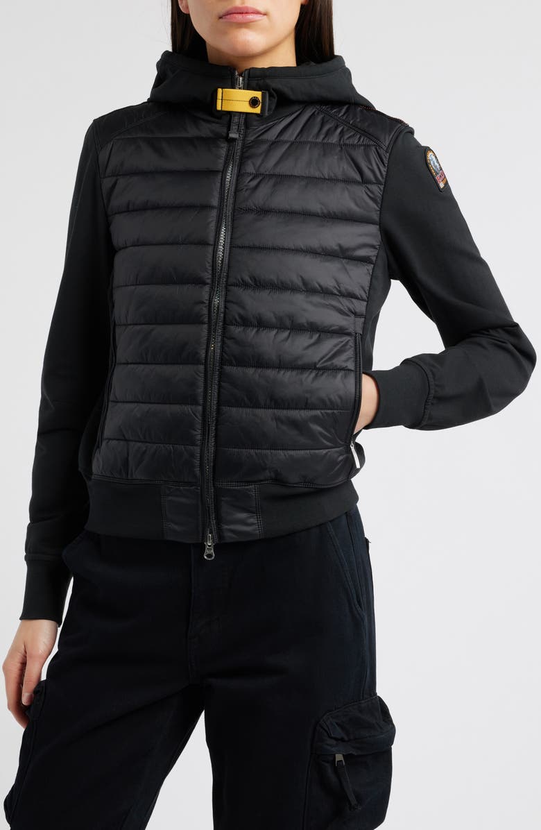 Parajumpers Caelie Water Repellent Mixed Media Quilted Jacket, Main, color,