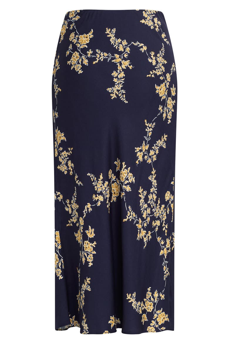 The Jojo Floral Maxi Skirt, Alternate, color, NAVY VINE FLORAL
