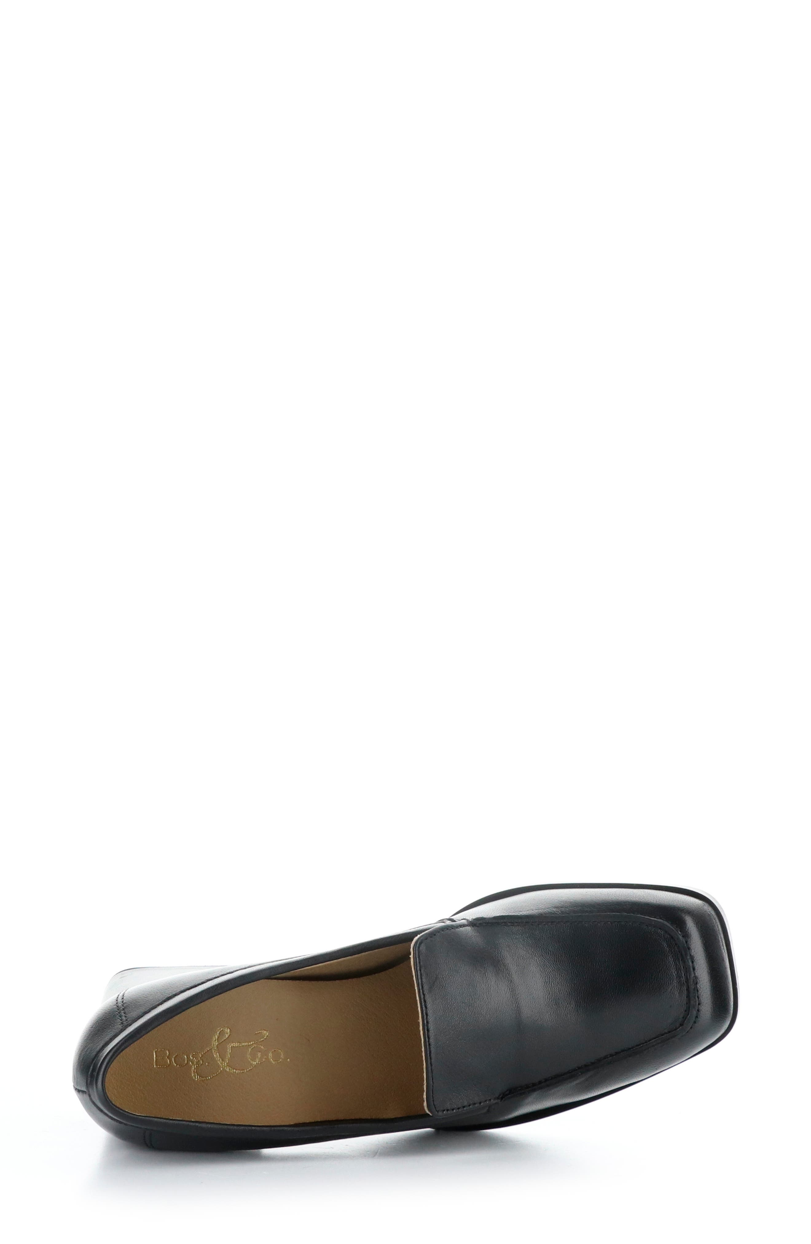 Bos. & Co. Amari Loafer Pump, Alternate, color, Black Cordero Leathe