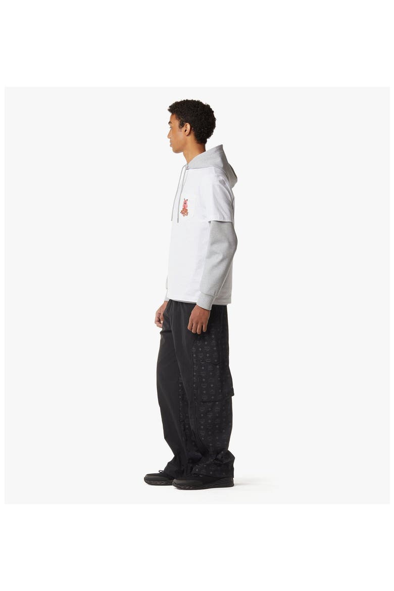 Monogram Cargo Pants in Recycled Nylon, Alternate, color, White