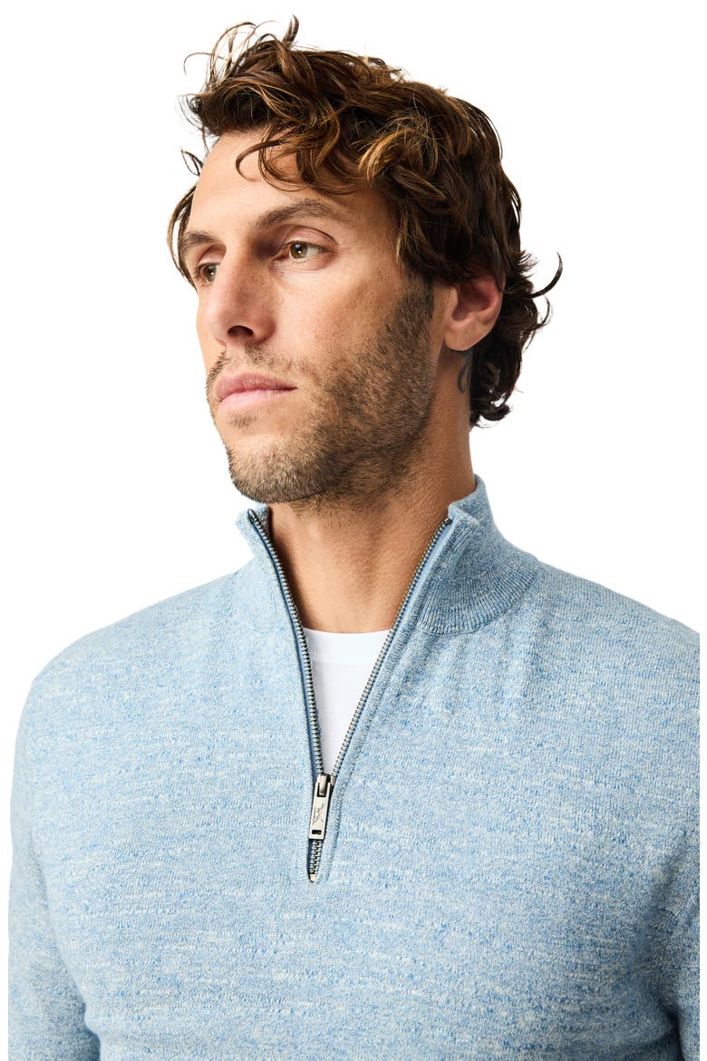 Fortrose Cotton Quarter Zip Sweater, Alternate, color, OCEAN
