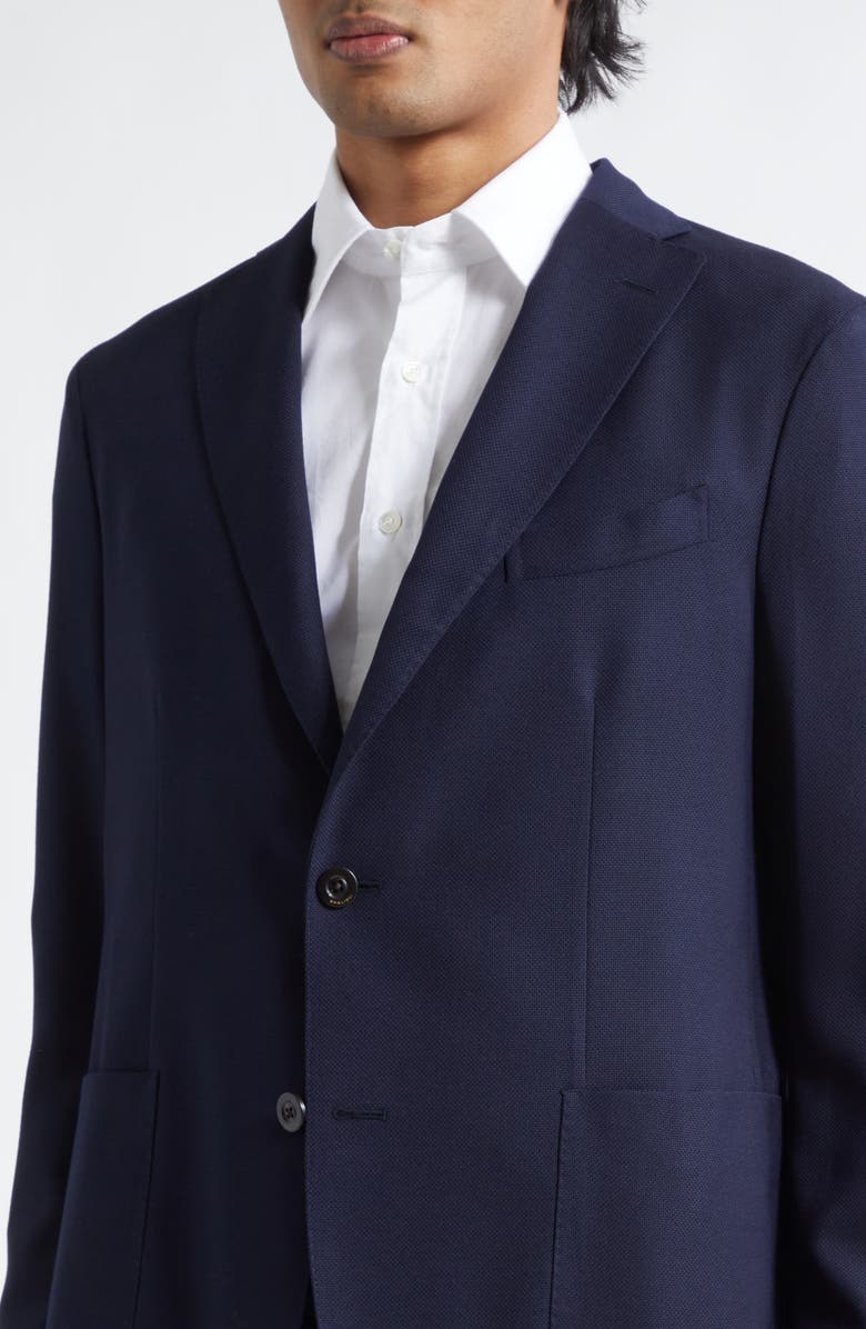 Boglioli K-Jacket Virgin Wool Hopsack Sport Coat, Alternate, color, Navy