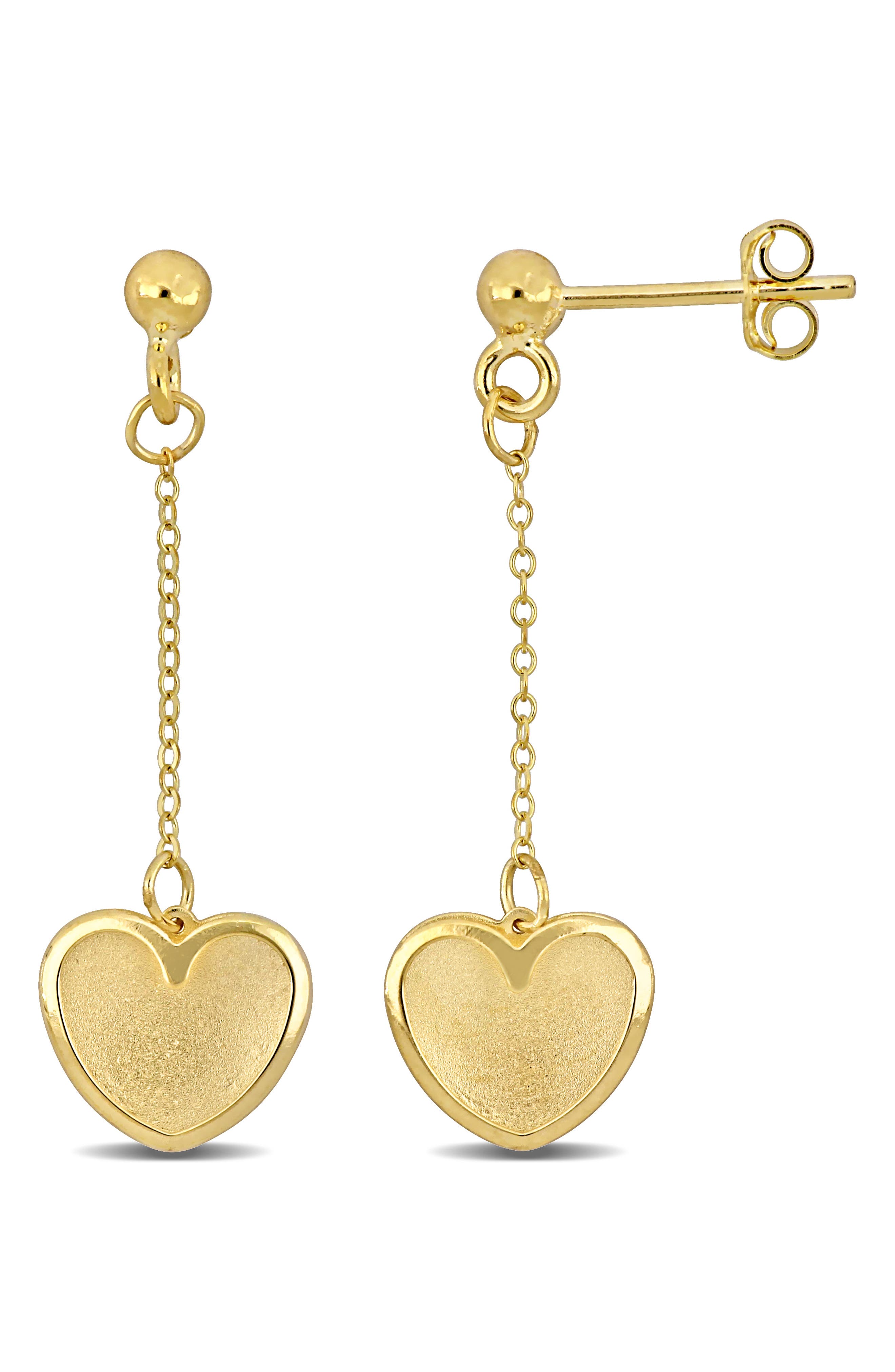 DELMAR Heart Drop Earrings
