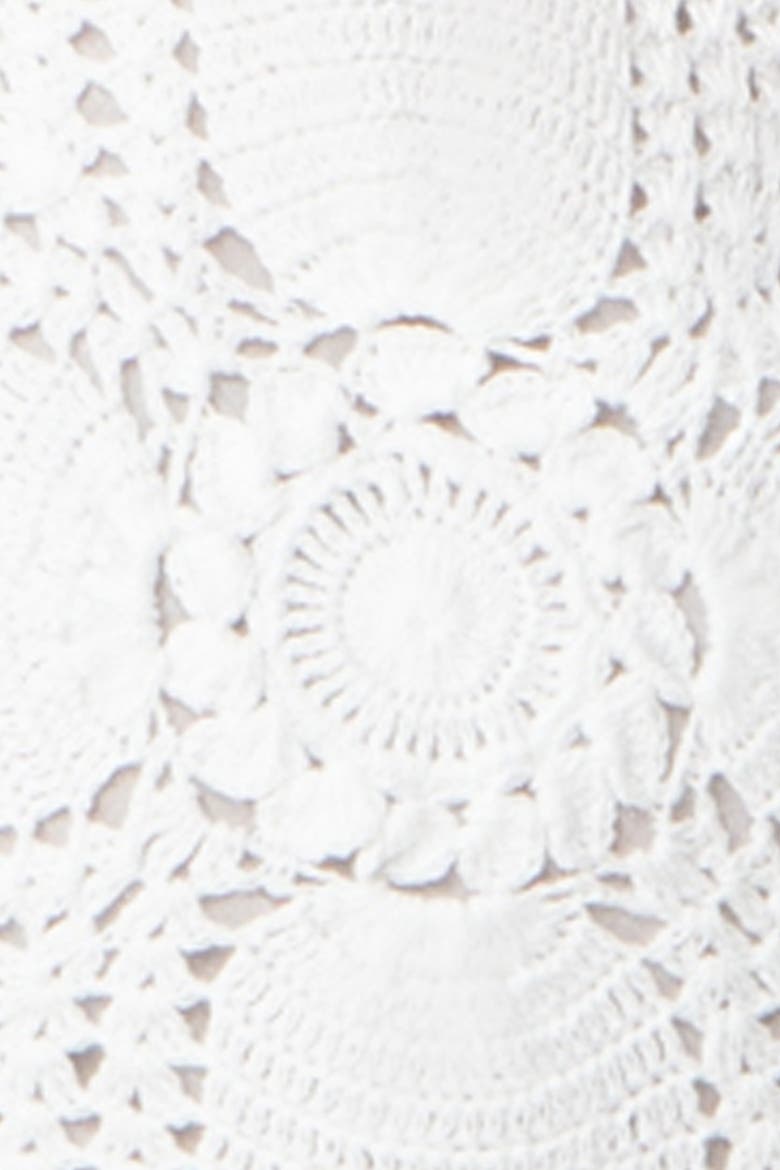 Starburst Crochet Dress, Alternate, color, White