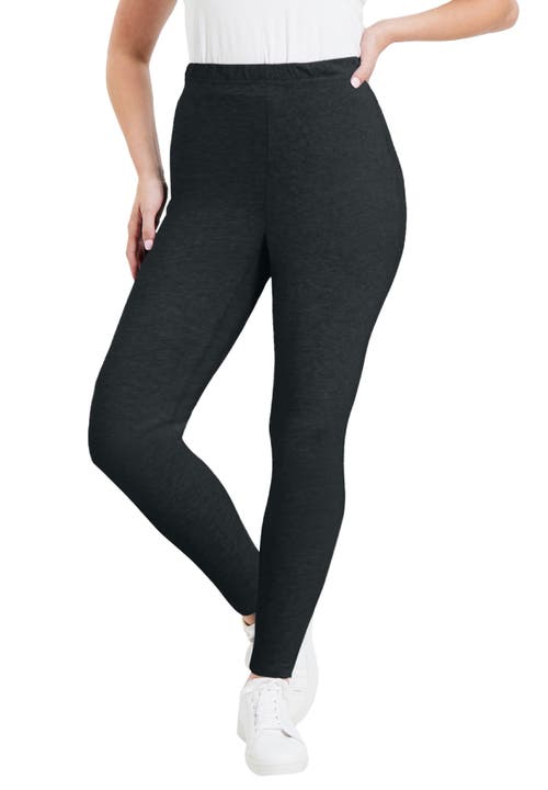 June + Vie Classic Ankle Legging in Heather Charcoal  product