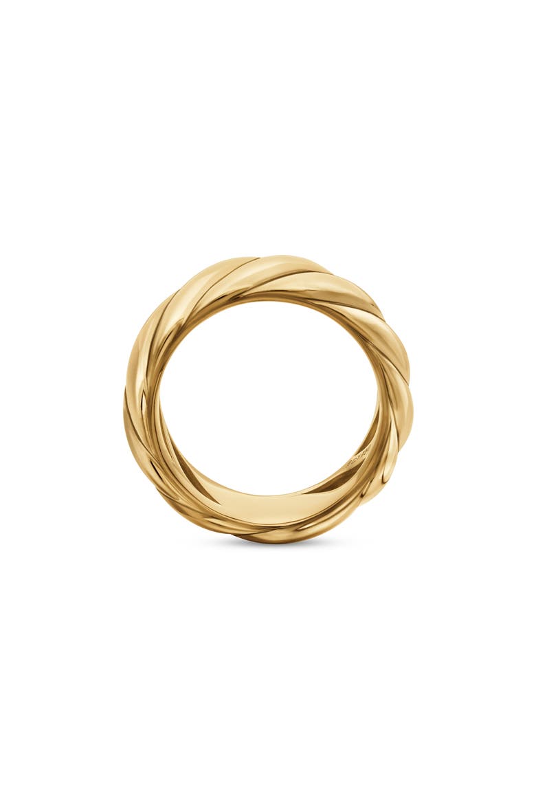 Sculpted Cable Band Ring in 18K Yellow Gold, Alternate, color, 18K YELLOW GOLD