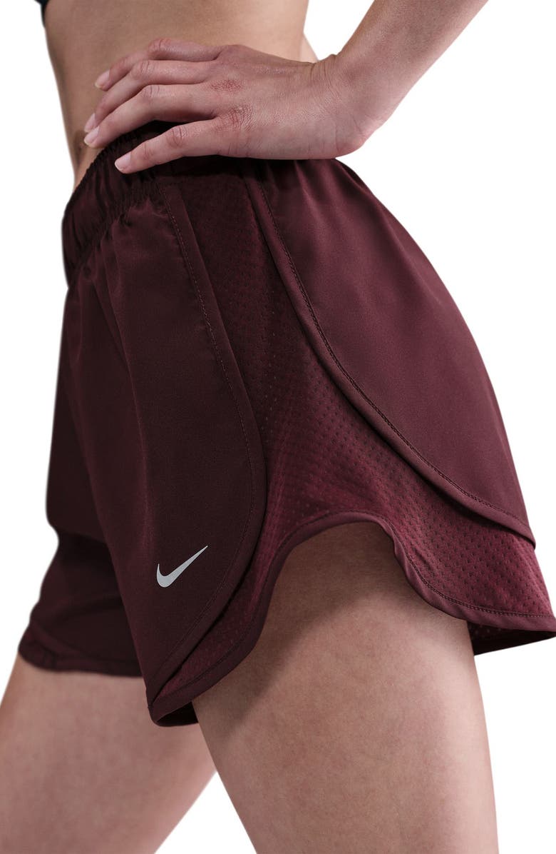Nike Tempo Dri-FIT Mid Rise 3-Inch Running Shorts, Alternate, color, Burgundy Crush