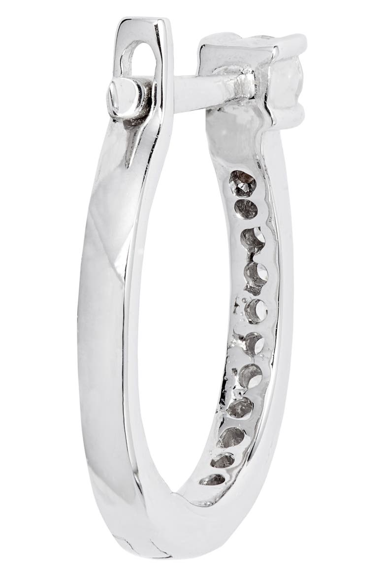 Diamond Hoop Earrings (Nordstrom Exclusive), Alternate, color, WHITE GOLD/ DIAMOND