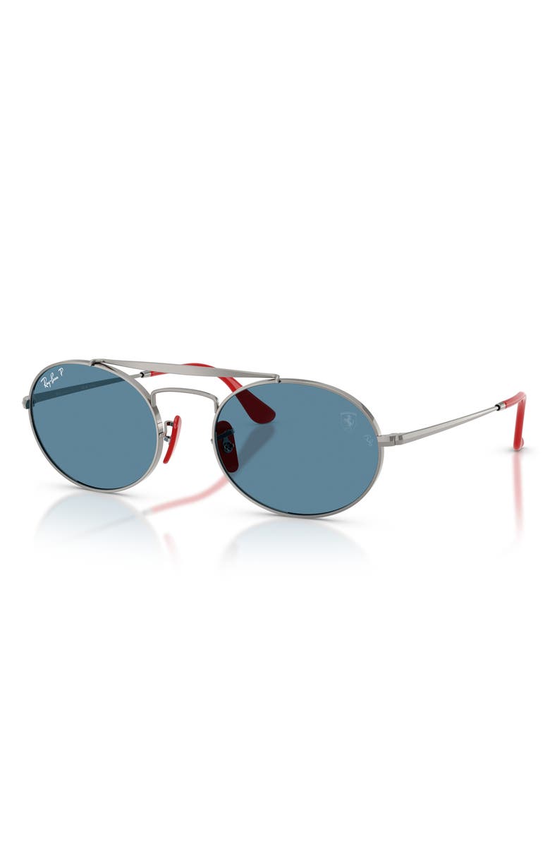 Ray-Ban x Ferrari 54MM Polarized Oval Sunglasses, Alternate, color,