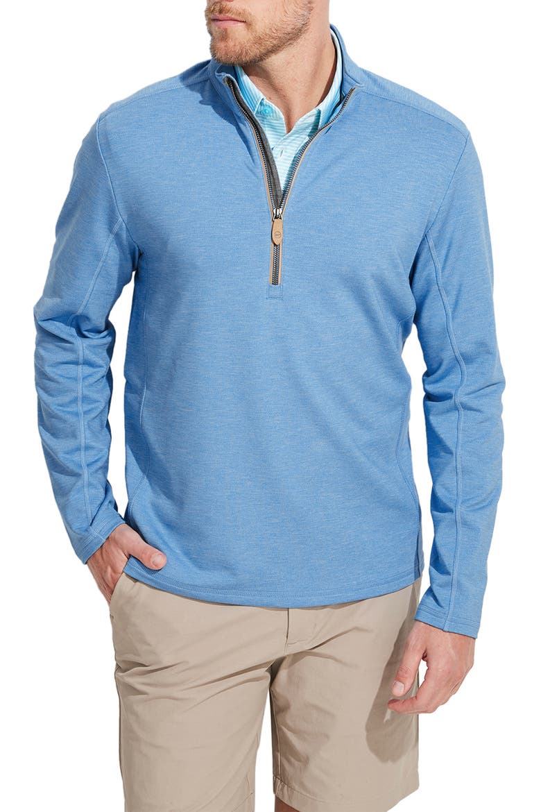 x Jim Nantz Pescadero Half-Zip Performance Pullover, Main, color, CLEAR SKY