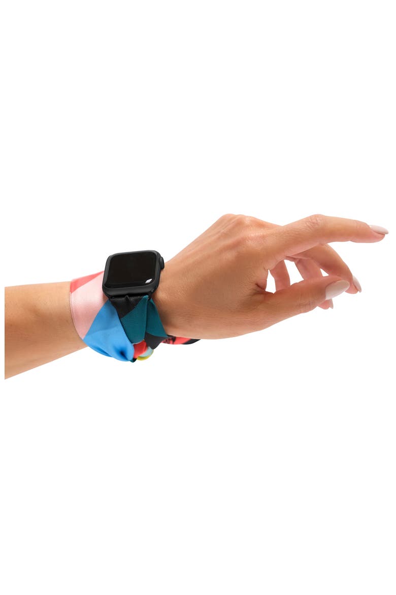 Rocket Pop Apple Watch® Scarf Watchband, Alternate, color, YELLOW/ BLACK