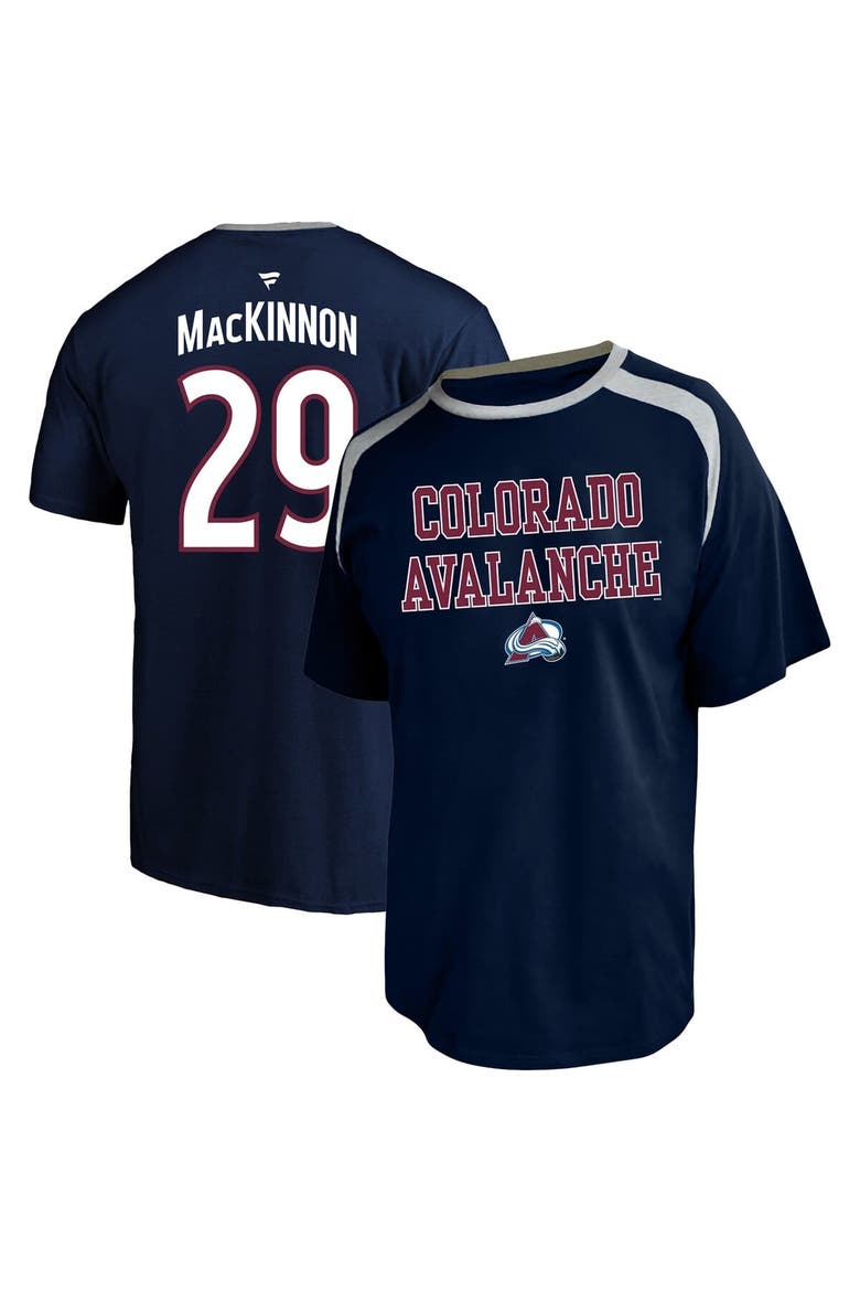 Men's Profile Nathan MacKinnon Navy Colorado Avalanche Big & Tall Name & Number T-Shirt, Main, color, Navy