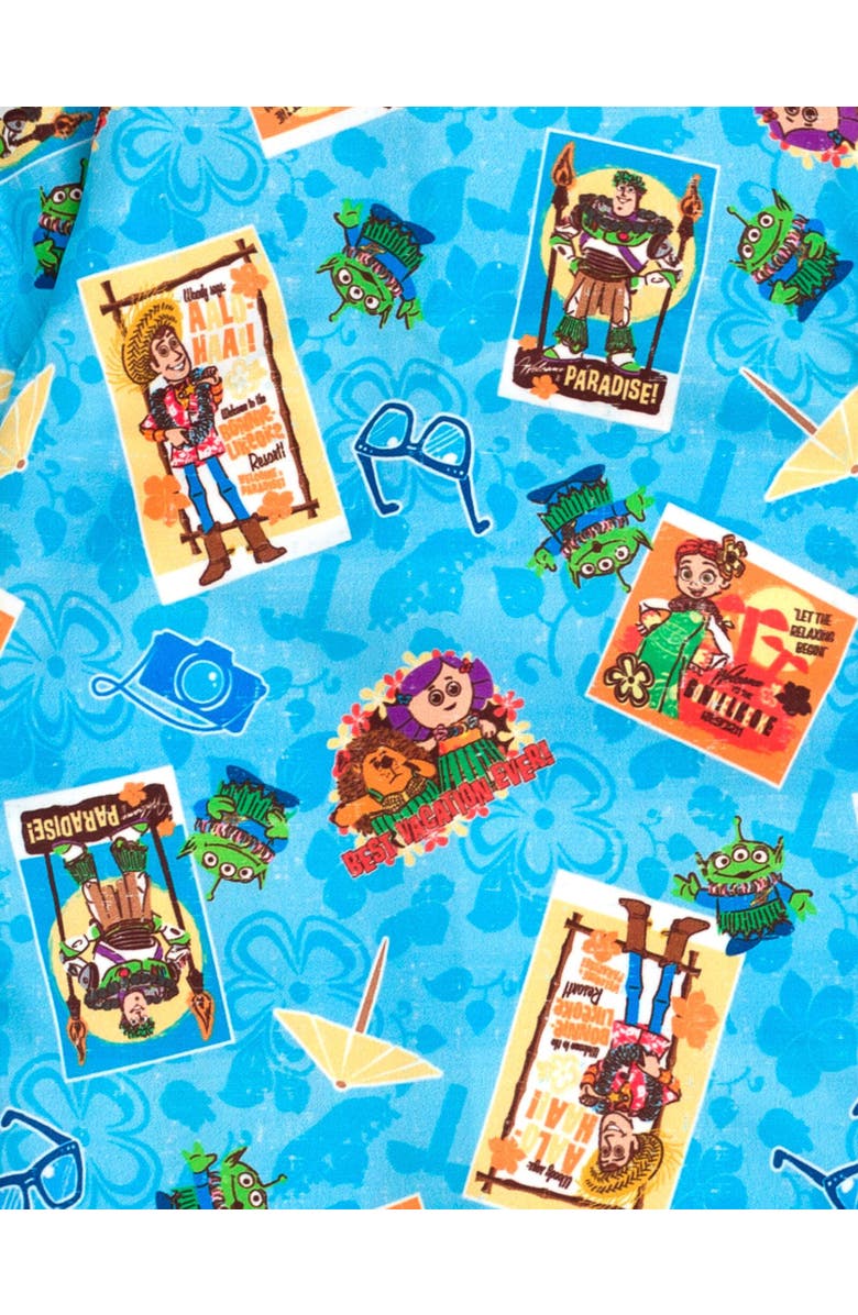 Disney Short Sleeve Button Down Shirt, Alternate, color, Toy Story Blue