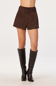 ASTR the Label Rain High Waist Belted Shorts