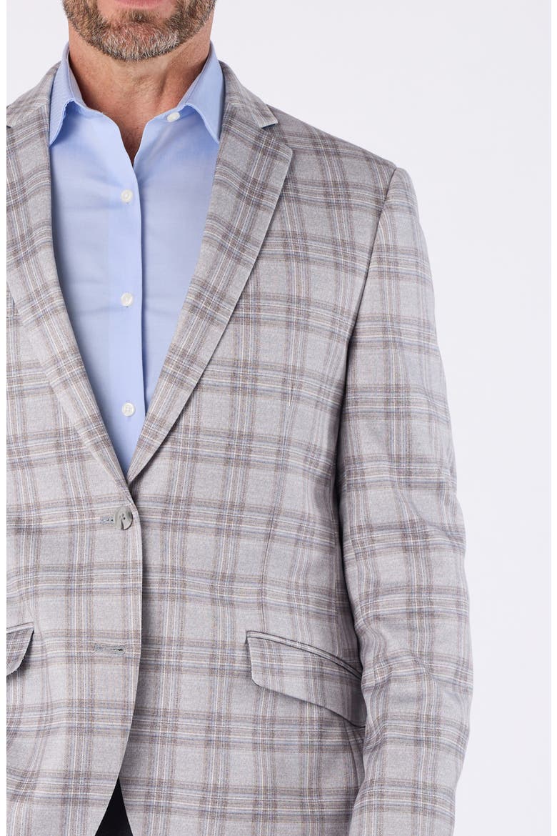 Plaid Sport Coat, Alternate, color, GREY