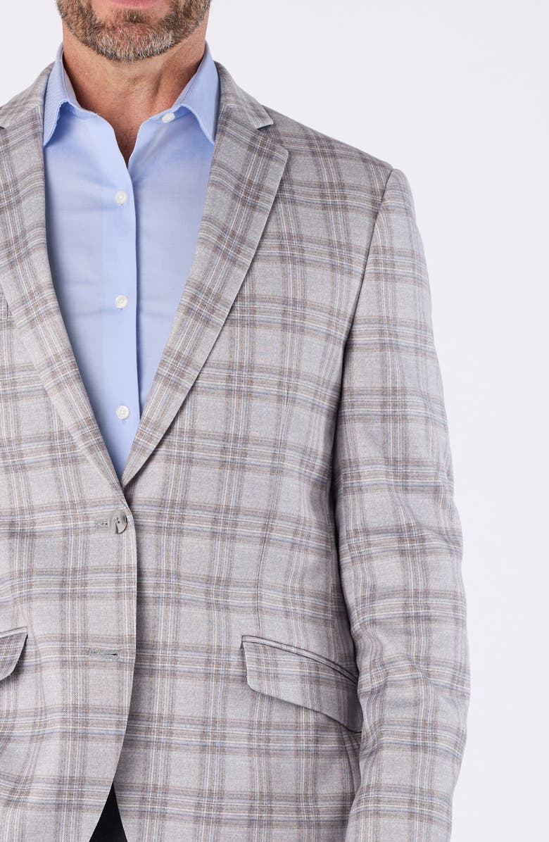 SAVILE ROW CO Plaid Sport Coat, Alternate, color, Grey