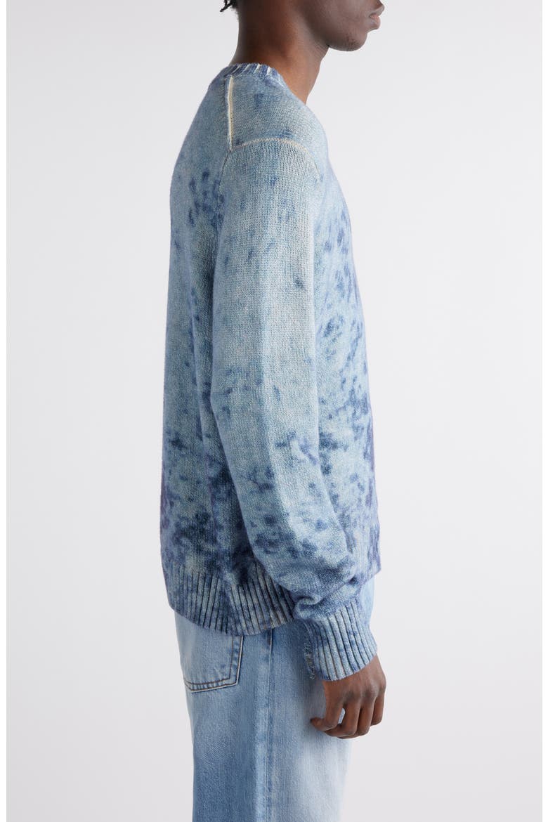 Acid Wash Cotton Sweater, Alternate, color, NAVY/ PALE BLUE