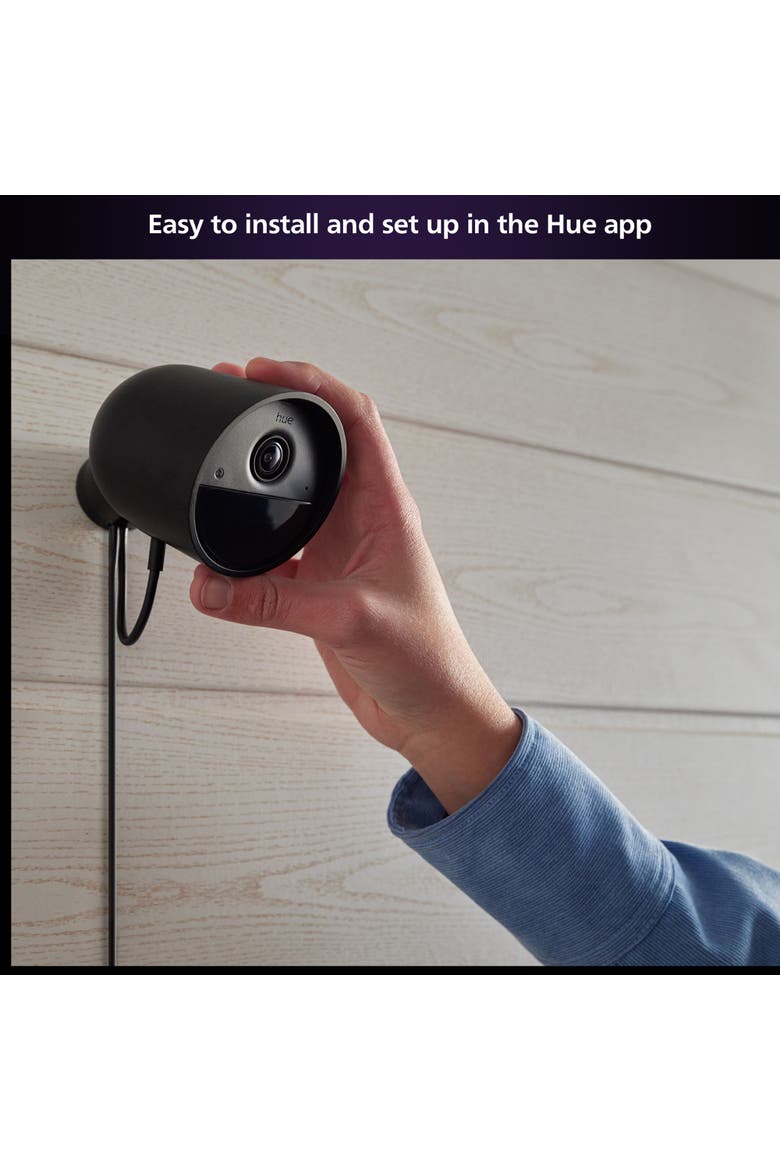 Hue Secure Wired Smart Security Camera, Alternate, color, White