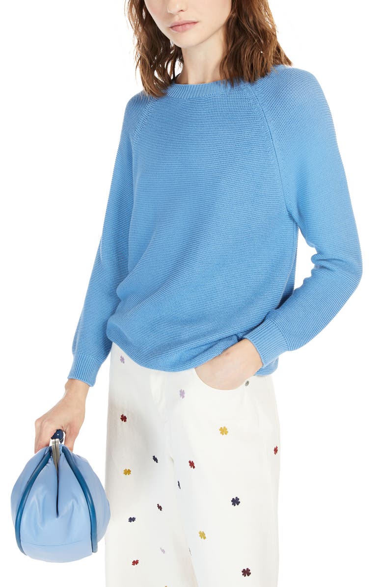 Weekend Max Mara Linz Cotton Crewneck Sweater, Alternate, color, 