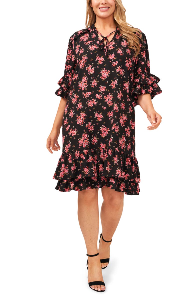 CeCe Blooming Romance Ruffle Dress, Main, color,