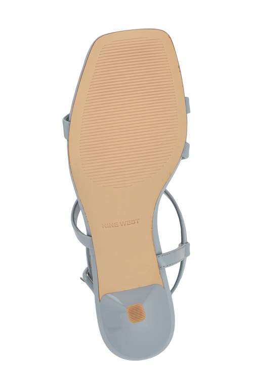 Nine West Wn Haya 3 Womens Faux Leather Buckle Kitten Heels In Light Blue