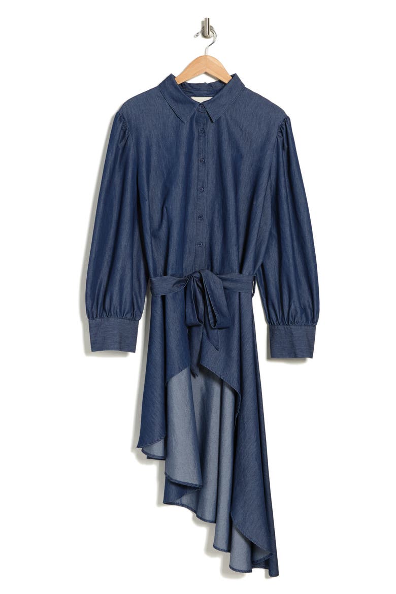Batallion High-Low Hem Blouse, Alternate, color, MEDIUM CHAMBRAY