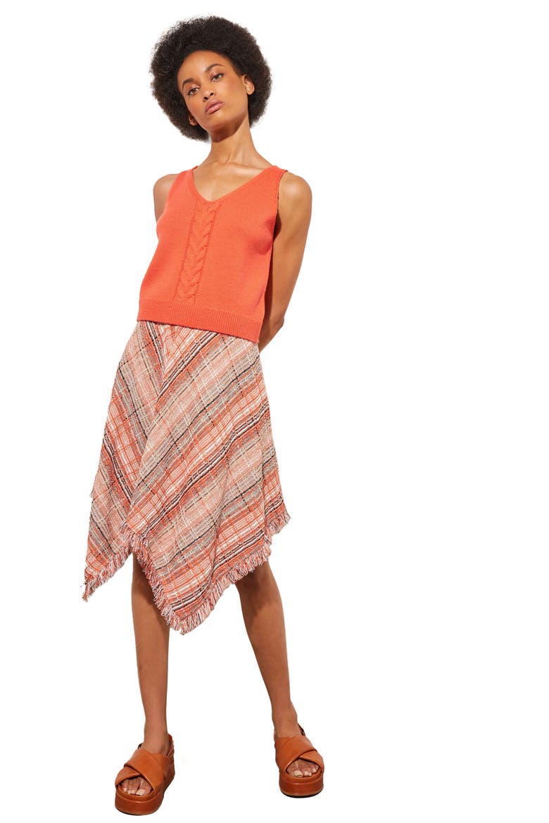 Wool Blend Sleeveless Sweater, Alternate, color, VERMILLION