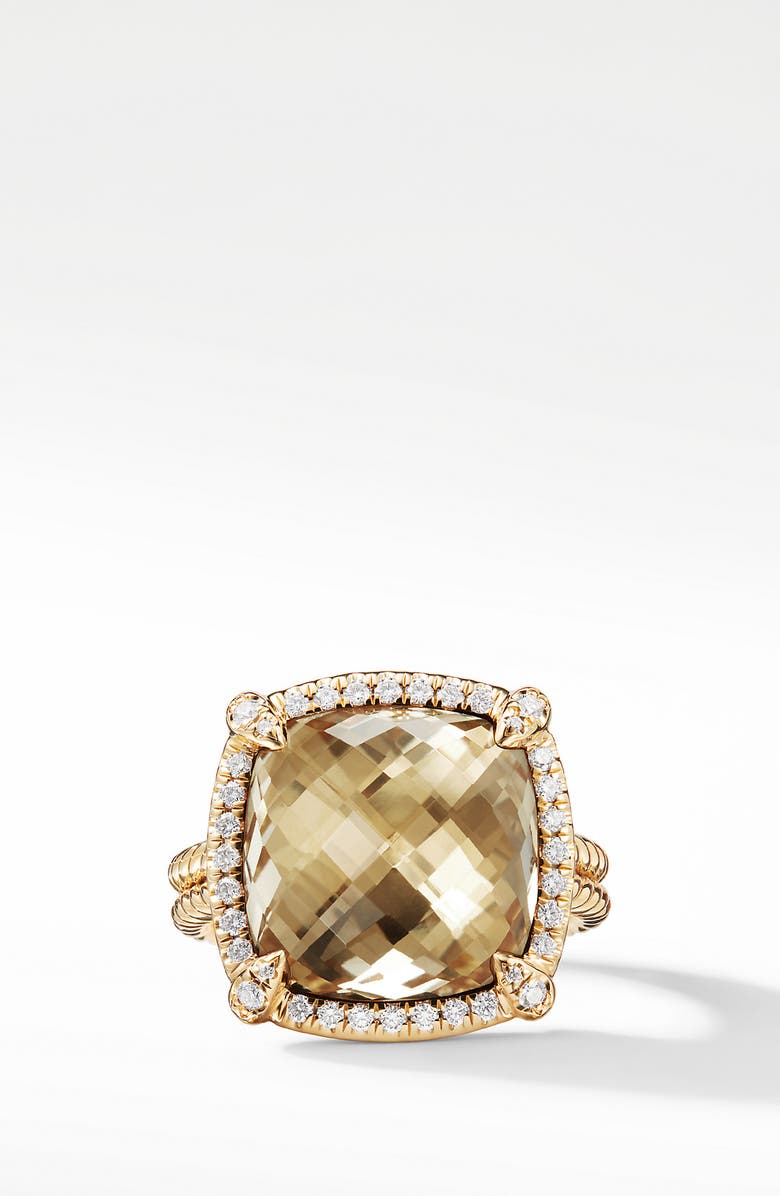 David Yurman Chatelaine<sup>®</sup> Ring with Semiprecious Stone and Diamonds, Alternate, color,