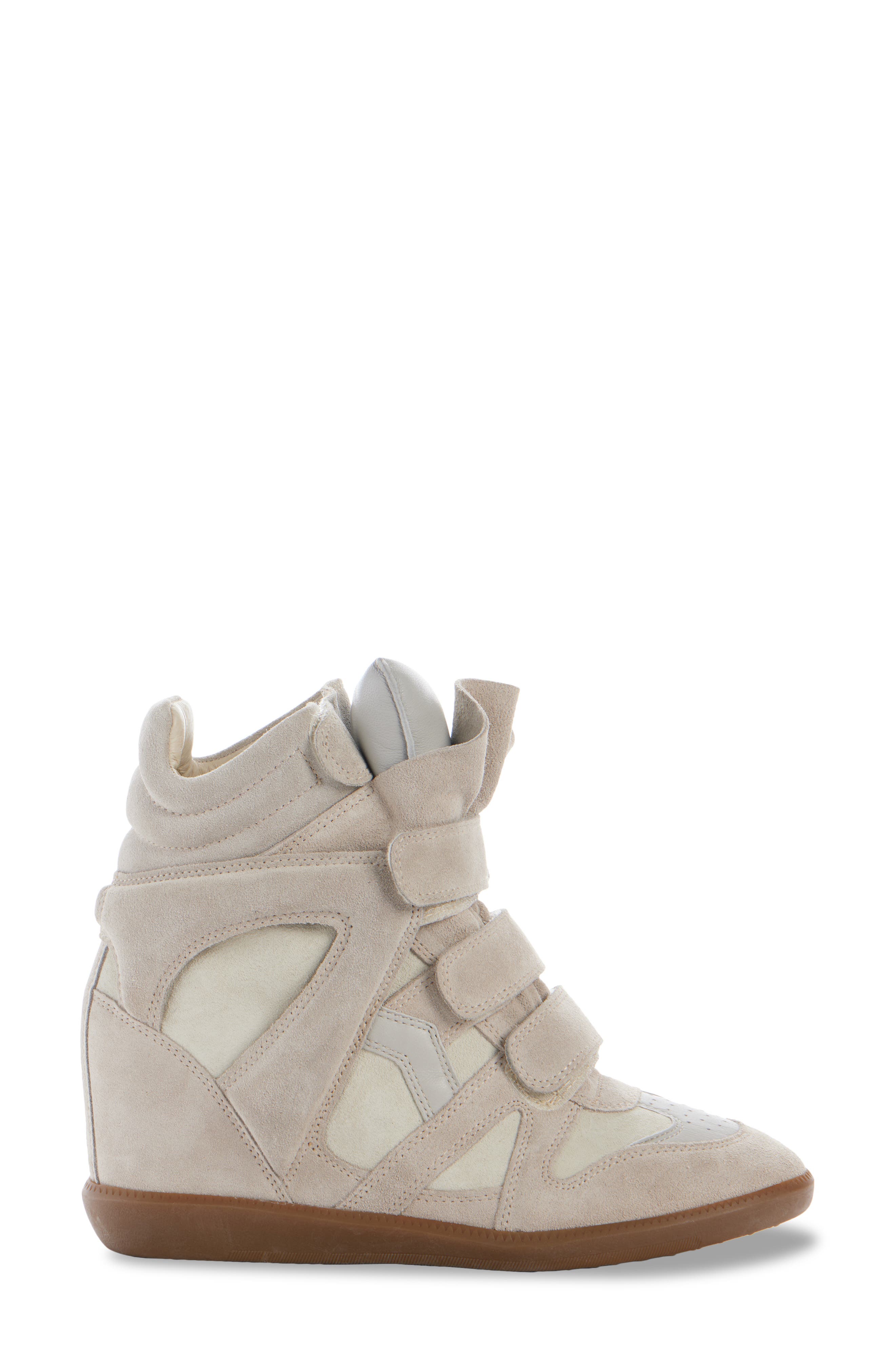 Bekett Hidden Wedge High Top Sneaker, Alternate, color, ECRU