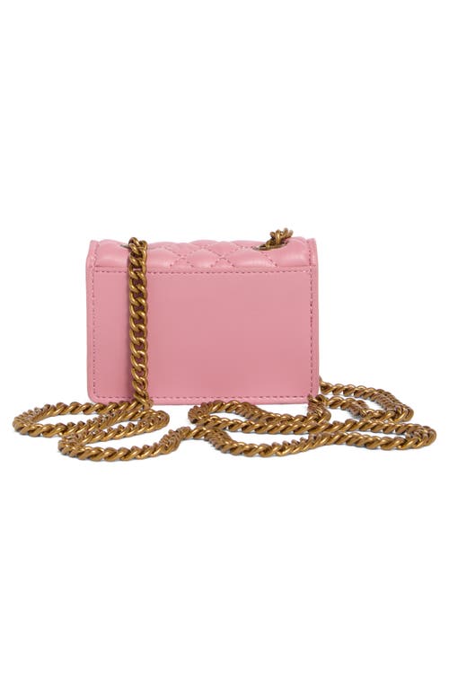 Kurt Geiger London Micro Brixton Quilted Crossbody Bag In Pink