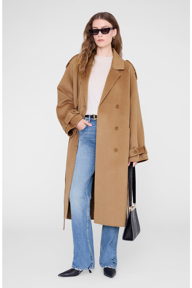 Rickie Maxi Trench, Main, color, Camel