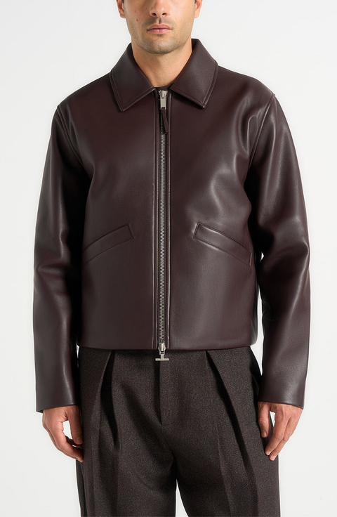 Yves Minimal Leather Jacket
