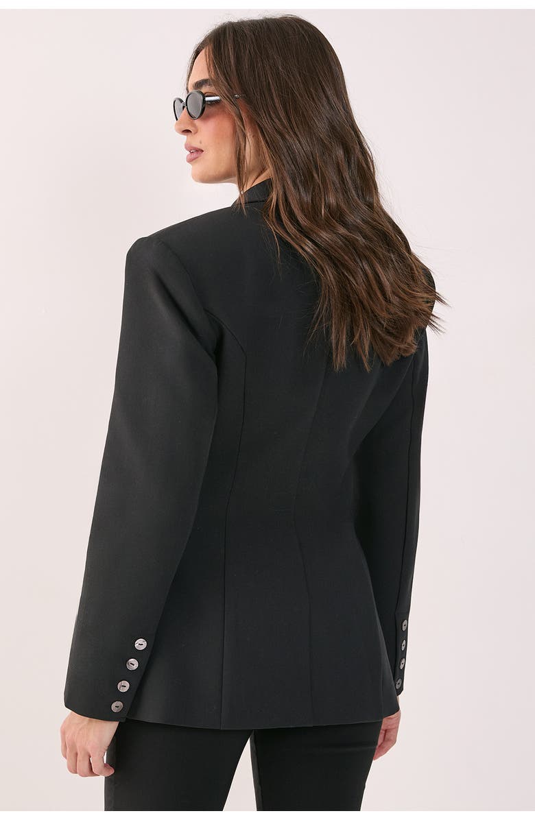 NASTY GAL Premium Cinched Waist Blazer, Alternate, color, Black