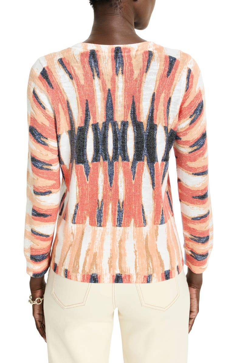 NIC+ZOE Cotton Blend Slub Sweater, Alternate, color, Blue Multi