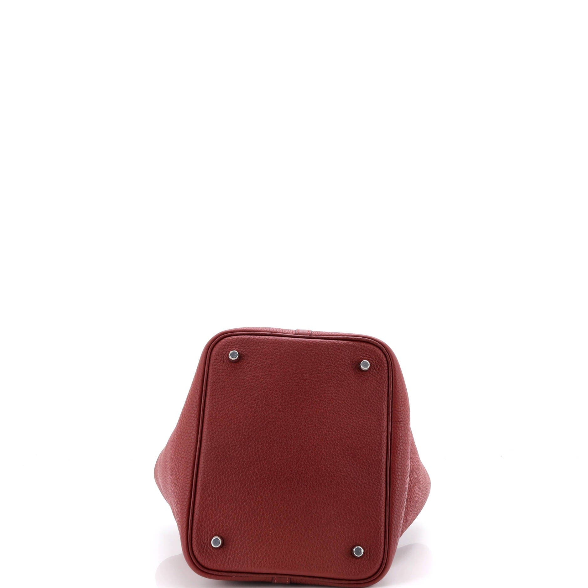 Pre-Owned Hermes Picotin Lock Bag Clemence MM, Alternate, color, Rouge H