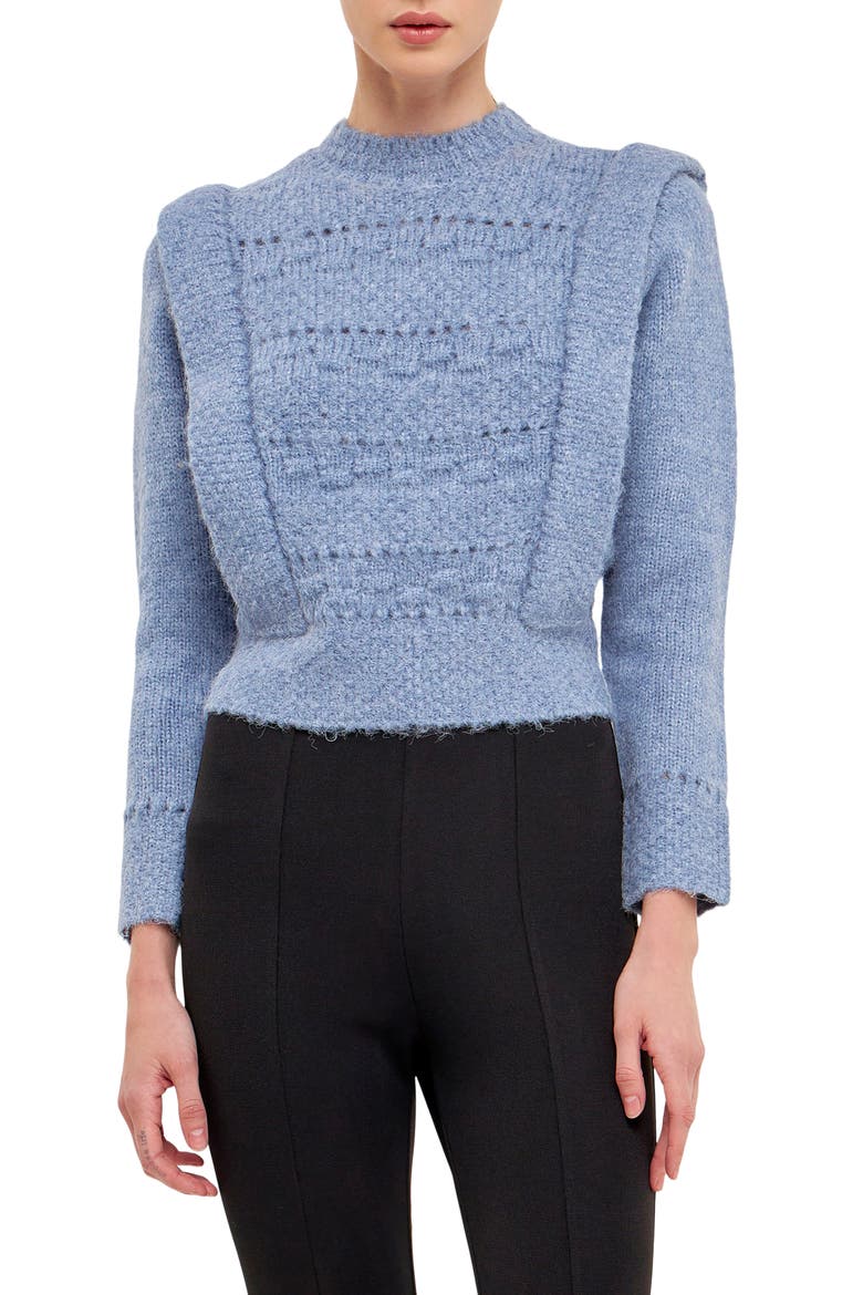 Chunky Knit Sweater, Main, color, BLUE
