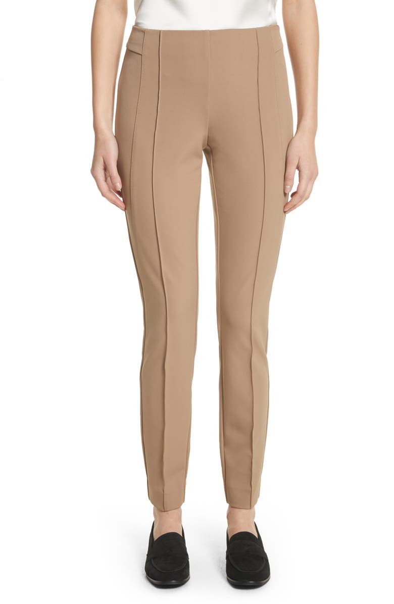 Lafayette 148 New York Gramercy Acclaimed Stretch Pants, Main, color, Cammello
