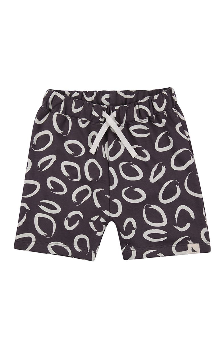 Turtledove London Kids Organic Cotton Eyespot Print Shorts, Main, color, Brown