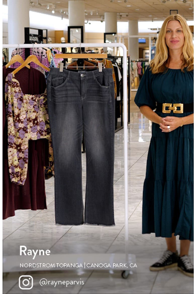 'Ab'Solution Raw Hem Straight Leg Jeans video