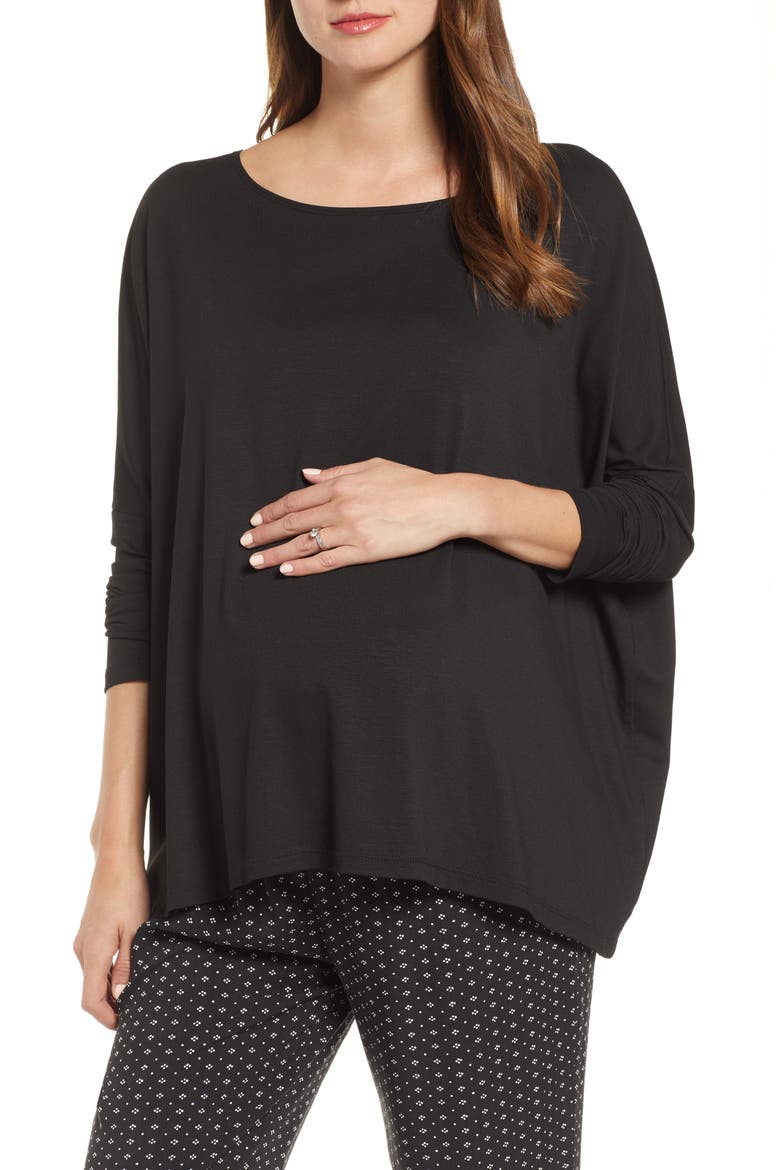 Long Sleeve Tee, Main, color, BLACK