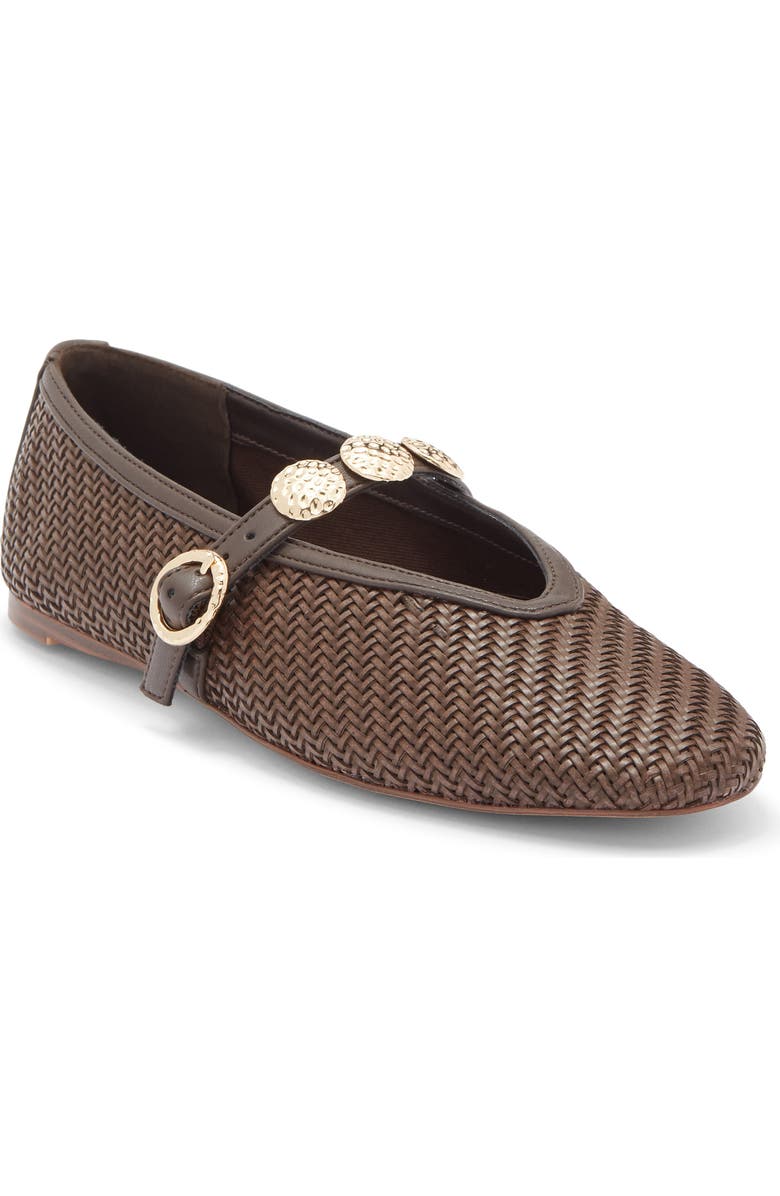 Steve Madden Leia Woven Flat, Main, color, Brown