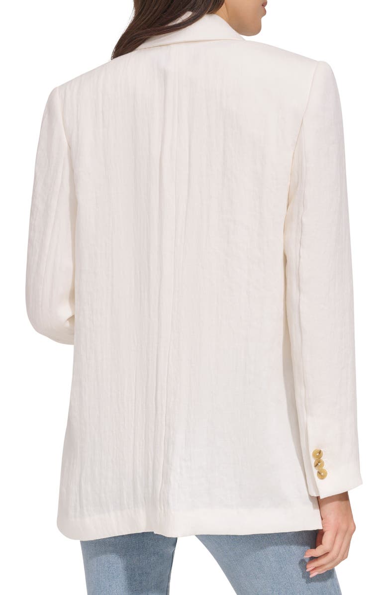 DKNY Organza Blazer, Alternate, color, Eggnog