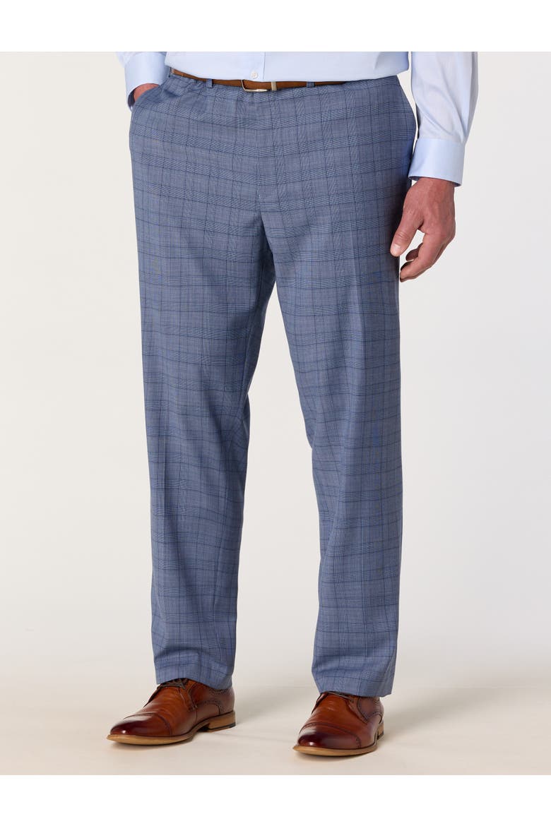 Big & Tall Glen Plaid Suit Pants, Main, color, BLUE