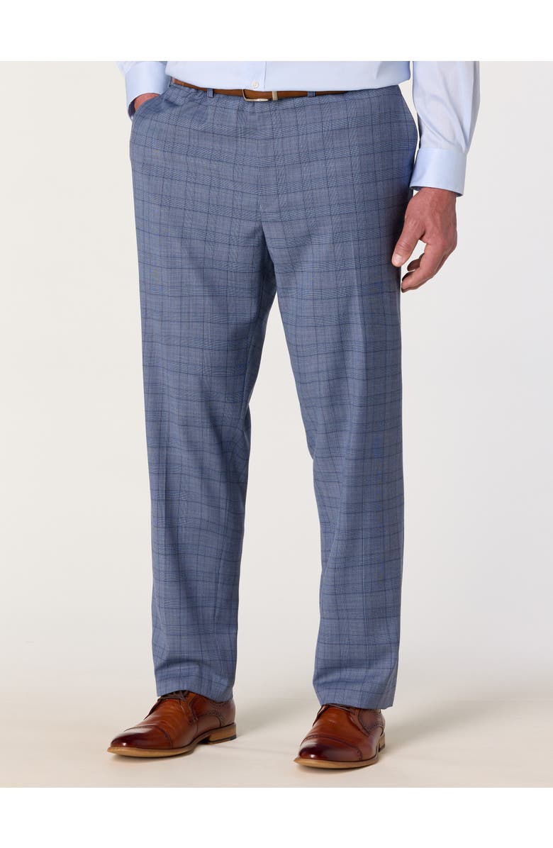 Michael Kors Big & Tall Glen Plaid Suit Pants, Main, color, Blue