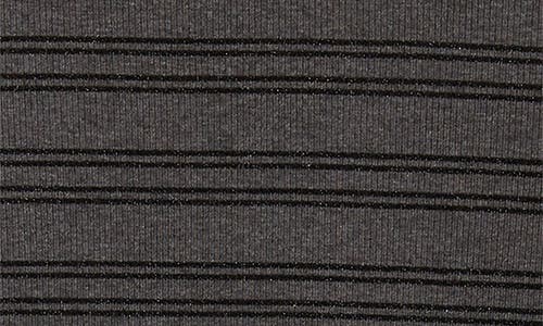 Veronica Beard Nate Stripe Turtleneck Cotton Blend Top In Gray