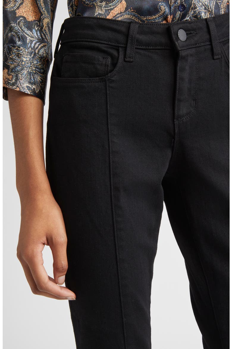 Lenora Front Seam Flare Leg Jeans, Alternate, color, NOIR